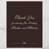 Gold diamantpatroon in het bruine Weddenmenu (Achterkant)