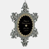 Gold Diamond 50th Wedding Jubileum Tin Sneeuwvlok Ornament (Links)