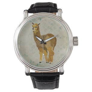  Gold Diamond Alpaca horloge