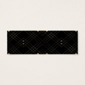 Gold Diamond Black Geometric Deco Gatsby Wedding Mini Visitekaartjes (Achterkant)