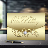 Gold Diamond Bruiloft Gastenboek