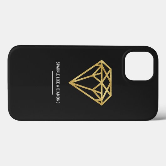 Gold Diamond Case-Mate iPhone Case (Achterkant (horizontaal))