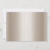 Gold Diamond Champagne Glass ELEGANT WEDDING Kaart (Achterkant)