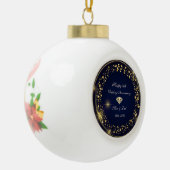 Gold Diamond Confetti 50th Wedding Jubileum Keramische Bal Ornament (Links)