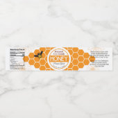 Gold Diamond Cut-Comb Honey Container Labels Waterfles Etiket (Enkel label)
