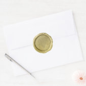 Gold Diamond Gem Shape Wax Seal Look Sticker (Envelop)