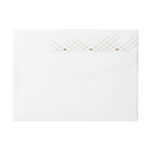 Gold Diamond Geometric Art Deco Gatsby Wedding (Achterkant)