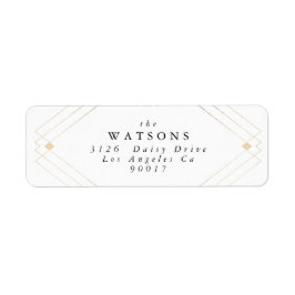 Gold Diamond Geometric Art Deco Gatsby Wedding Etiket