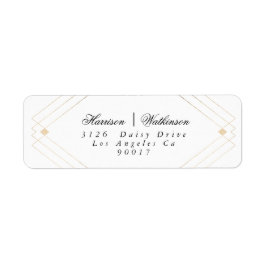 Gold Diamond Geometric Art Deco Gatsby Wedding Etiket
