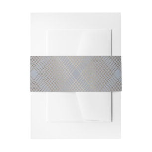 Gold Diamond Geometric Art Deco Gray Gatsby Uitnodigingen Wikkel