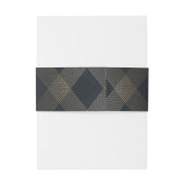 Gold Diamond Geometric Art Deco Navy Uitnodigingen Wikkel (Achterkant Voorbeeld)