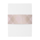 Gold Diamond Geometric Art Deco Pink Gatsby Uitnodigingen Wikkel (Achterkant Voorbeeld)