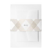 Gold Diamond Geometric Art Deco White Gatsby Uitnodigingen Wikkel (Voorkant Voorbeeld)