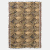  Gold Diamond Geometric Throw Blanket  Deken (Voorkant Verticaal)