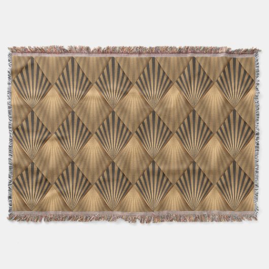  Gold Diamond Geometric Throw Blanket  Deken (Voorkant)