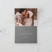 Gold Diamond Gray Geometric Deco Gatsby Wedding Bedankkaart (Binnen)