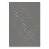 Gold Diamond Gray Geometric Deco Gatsby Wedding Kaart (Achterkant)