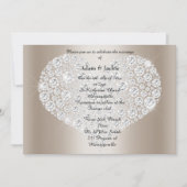Gold Diamond Heart ELEGANT WEDDING Kaart (Voorkant)