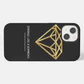 Gold Diamond iPhone Hoesje (Achterkant horizontaal)