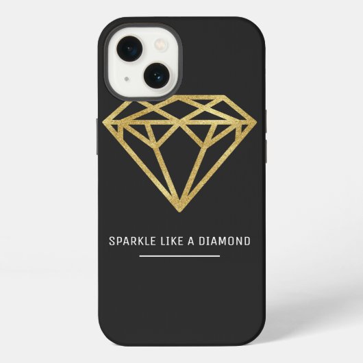 Gold Diamond iPhone Hoesje (Achterkant)