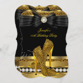 Gold Diamond Leopard op hoog niveau - Birthday Par Kaart (Voorkant / Achterkant)