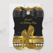 Gold Diamond Leopard op hoog niveau - Birthday Par Kaart (Voorkant)