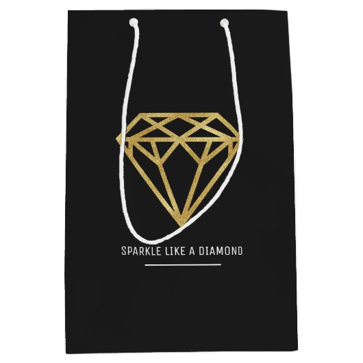 Gold Diamond Medium Cadeauzakje (Voorkant)