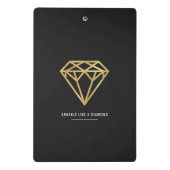 Gold Diamond Mini Klembord (Achterkant)
