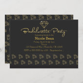 Gold Diamond Modern Design Bachelorette Party Kaart (Voorkant / Achterkant)