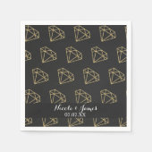 Gold Diamond Modern Design Bachelorette Party Servetten (Voorkant)