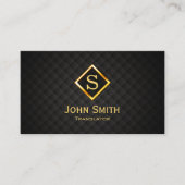 Gold Diamond Monogram Translator Visitekaartje (Voorkant)