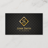 Gold Diamond Monogram Visitekaartje (Voorkant)