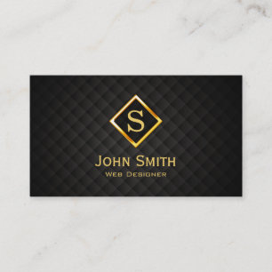 Gold Diamond Monogram Web Design Visitekaartje
