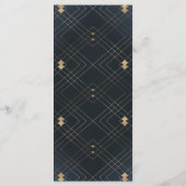 Gold Diamond Navy Geometric Deco Gatsby Menu (Achterkant)
