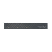 Gold Diamond Navy Geometric Deco Gatsby Wedding (Individueel)