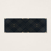 Gold Diamond Navy Geometric Deco Gatsby Wedding Mini Visitekaartjes (Achterkant)