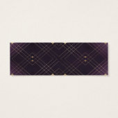 Gold Diamond Paars Geometric Deco Gatsby Wedding Mini Visitekaartjes (Achterkant)