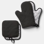 Gold Diamond Pattern Ovenwant & Pannenlap Set (Voorkant / Achterkant)