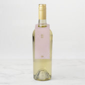 Gold Diamond Pink Geometric Deco Gatsby Wedding Flessenhanger (Op fles)