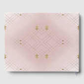 Gold Diamond Pink Geometric Deco Gatsby Wedding Gastenboek (Achterkant)