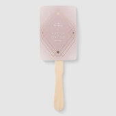 Gold Diamond Pink Geometric Deco Gatsby Wedding Handwaaier (Voorkant)