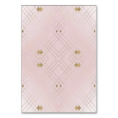 Gold Diamond Pink Geometric Deco Gatsby Wedding Kaart (Achterkant)