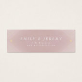 Gold Diamond Pink Geometric Deco Gatsby Wedding Mini Visitekaartjes (Voorkant)