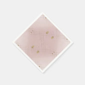 Gold Diamond Pink Geometric Deco Gatsby Wedding Servet (Hoek)