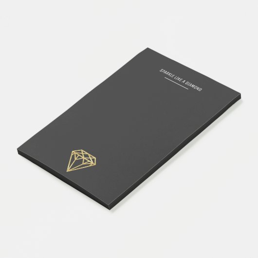 Gold Diamond Post-it® Notes (Schuin)