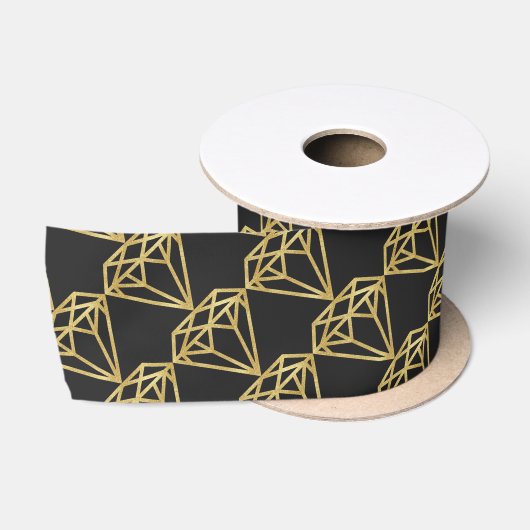 Gold Diamond Satijnen Lint (Spoel)