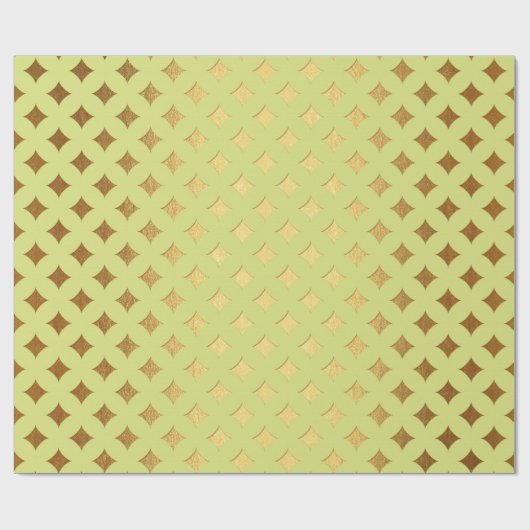 Gold Diamond Snijd Bright Mint Canarische Peak Her Cadeaupapier (Vlak)