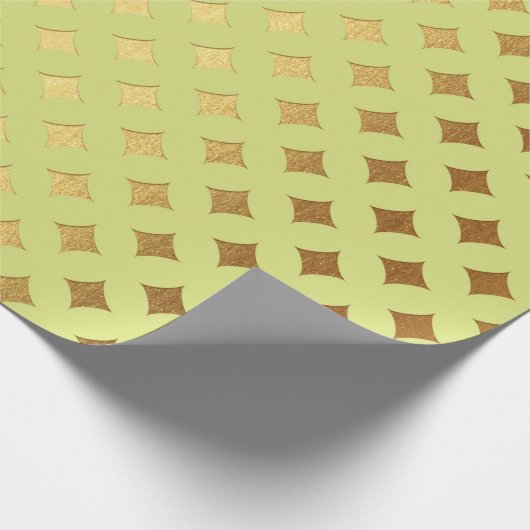 Gold Diamond Snijd Bright Mint Canarische Peak Her Cadeaupapier (Hoek)