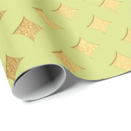 Gold Diamond Snijd Bright Mint Canarische Peak Her Cadeaupapier