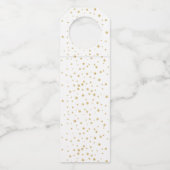 Gold Diamond Sparking Champagne Glasses Wedding Flessenhanger (Achterkant)